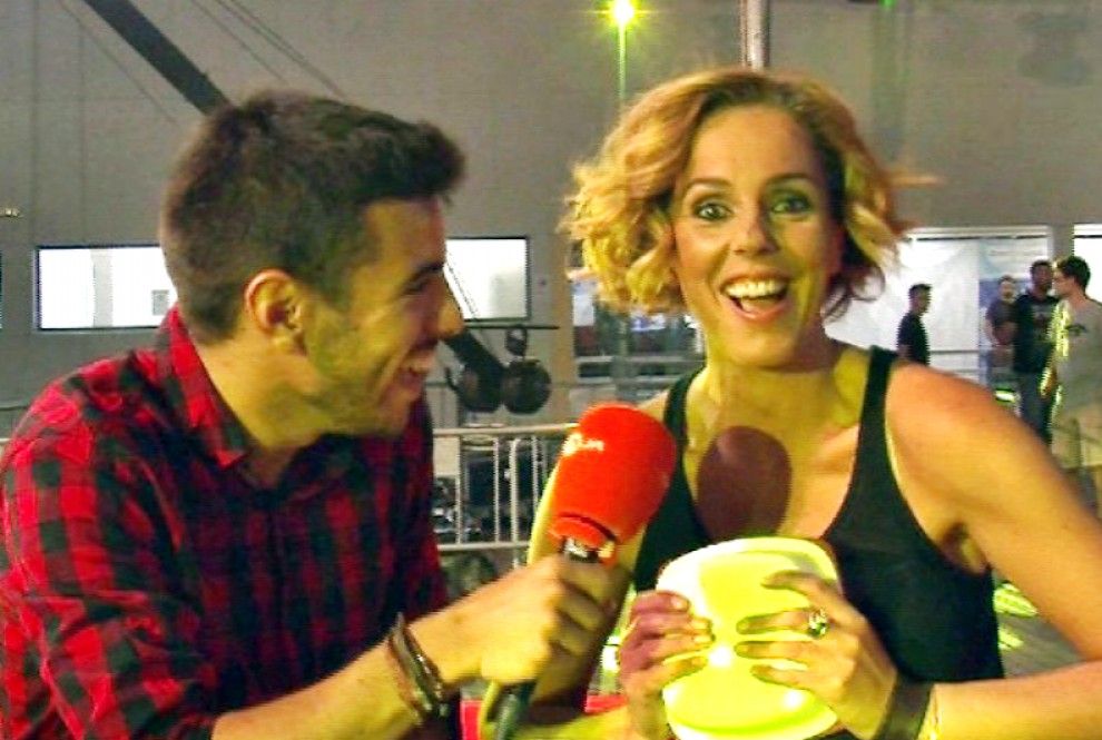 Sergi Lladó entrevista Rocío Carrasco en el primer programa de 'L'infiltrat'.