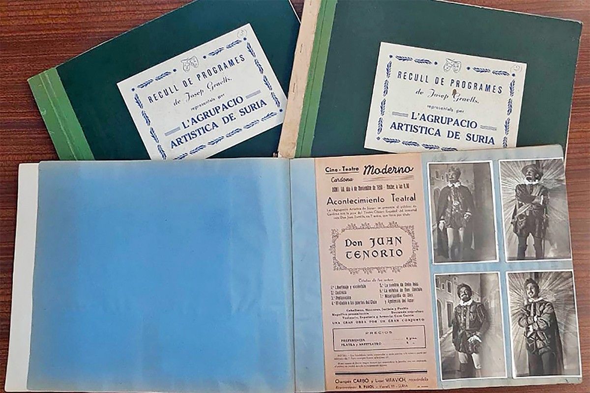 Documents de la donació sobre l'activitat teatral de Súria per a l'Arxiu Municipal