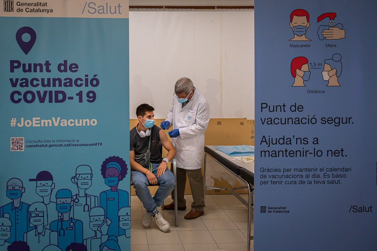 Marató de vacunació contra la COVID -19 en un dels punts de la Catalunya Central