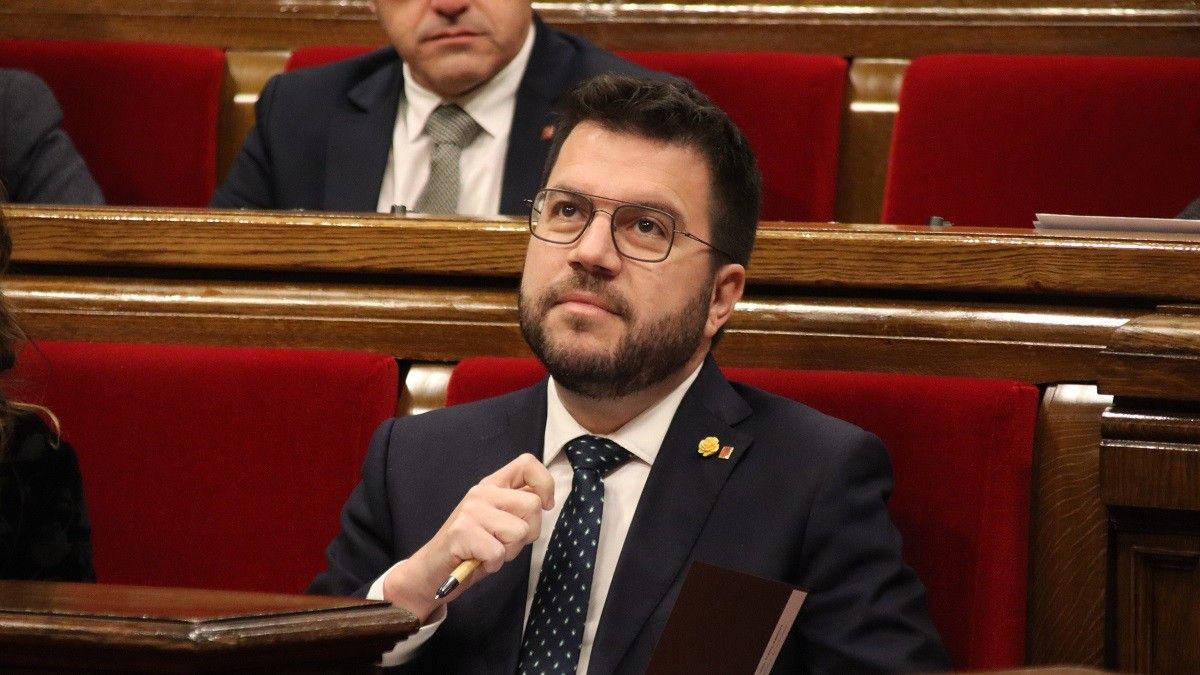 Pere Aragonès, al Parlament