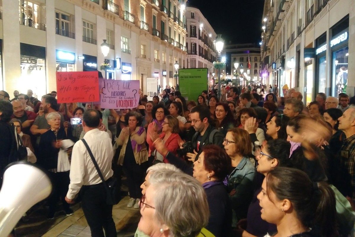 Concentració a Málaga contra la sentència per la violació de Manresa
