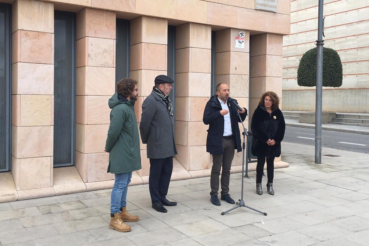 Marc Aloy durant la commemoració del 125è aniversari de l'assemblea de la Unió Catalanista a Balaguer