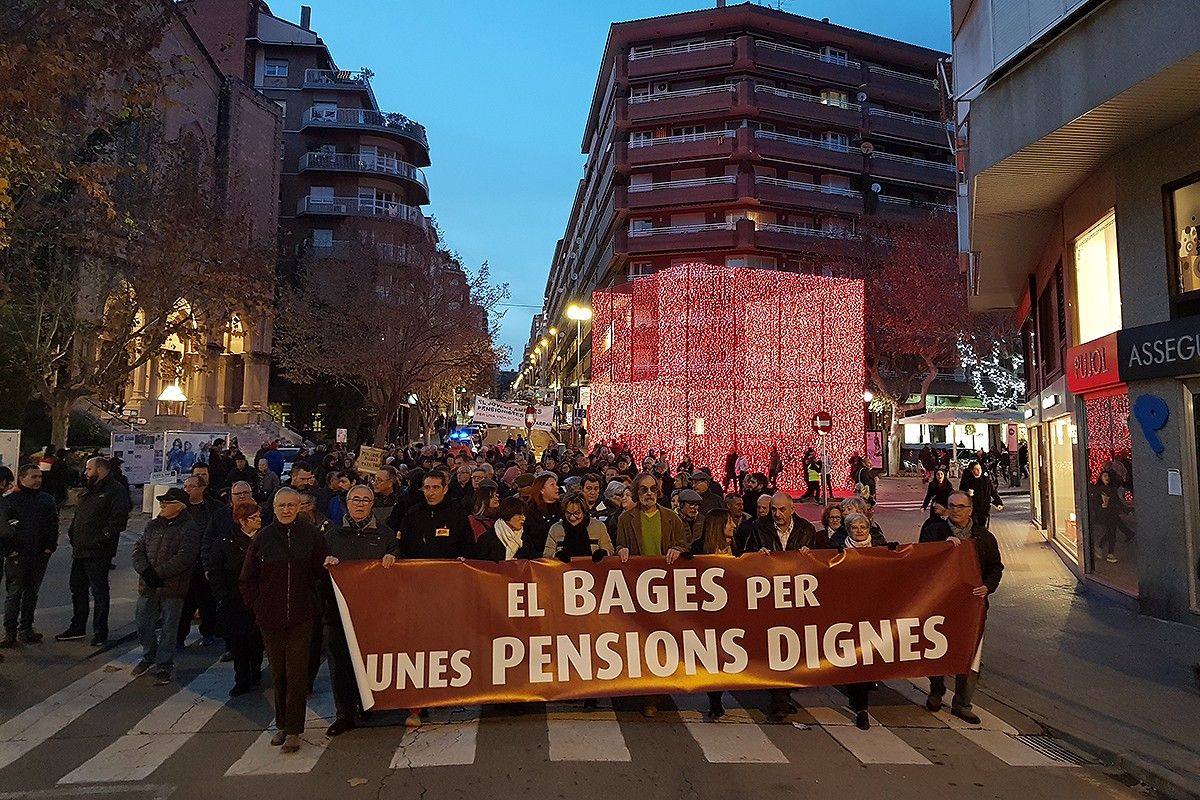 Els pensionistes de Manresa clamaran per «un 'tió' més solidari i generós» en la darrera manifestació de l'any