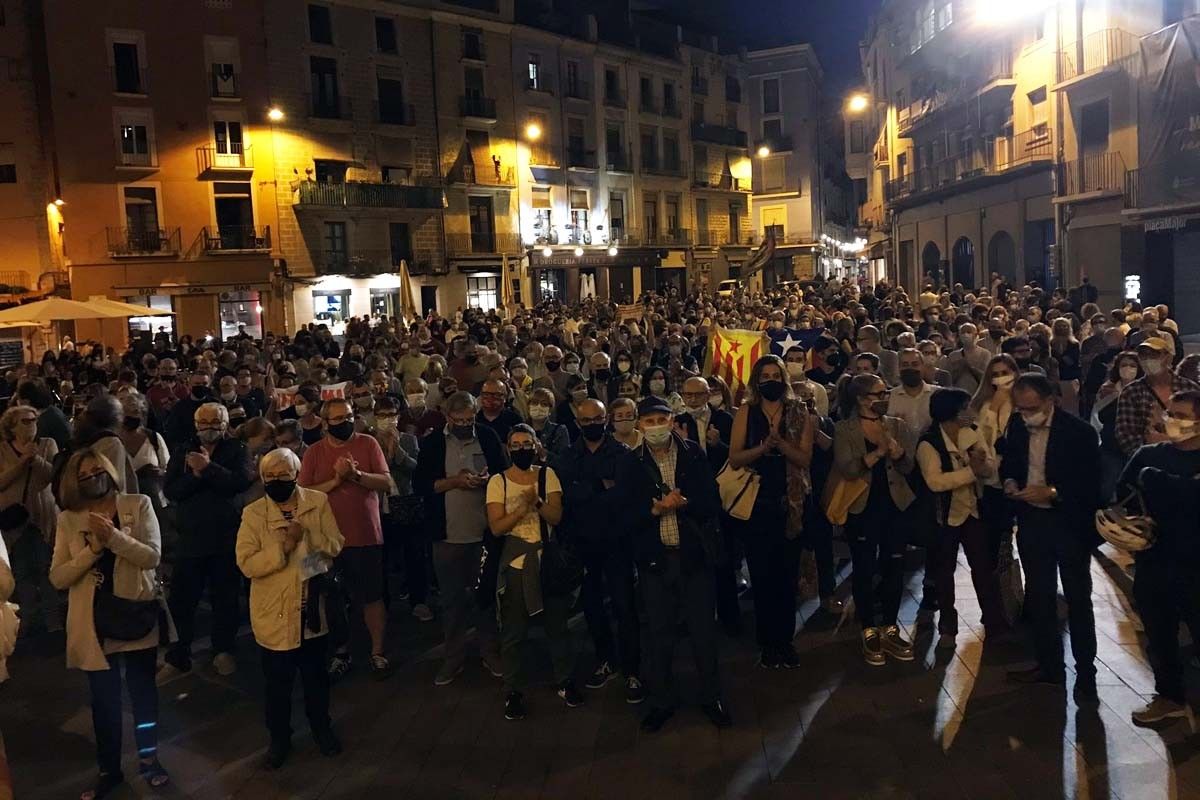Concentració de suport a Carles Puigdemont a Manresa