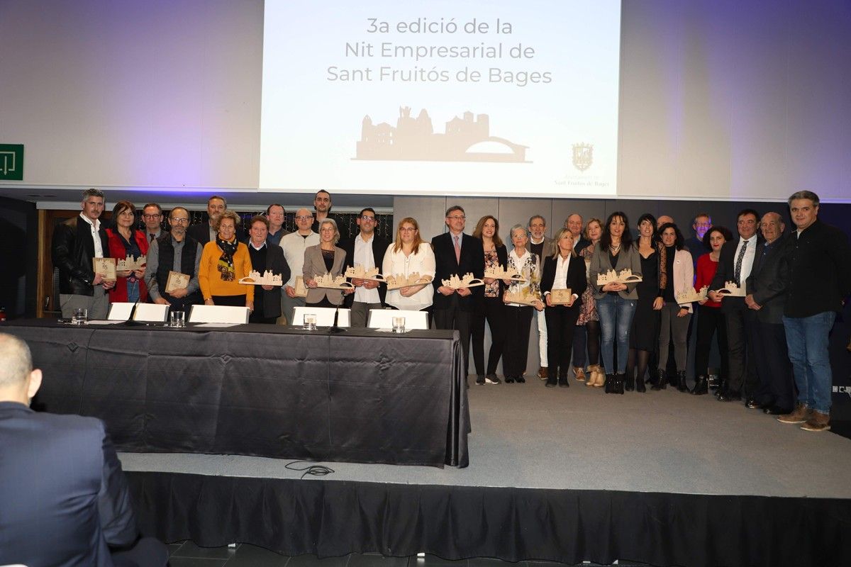 Empreses reconegudes a la 3a Nit Empresarial de Sant Fruitós de 2019