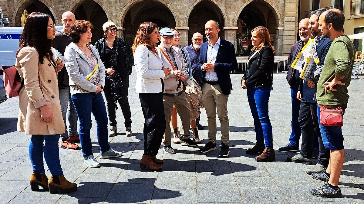 Candidats d'ERC durant la campanya en una imatge d'arxiu