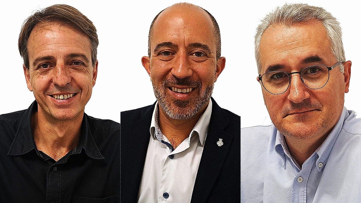 El pacte que s'albira: Anjo Valentí (PSC), Marc Aloy (ERC) i Joan Vila (Impulsem)