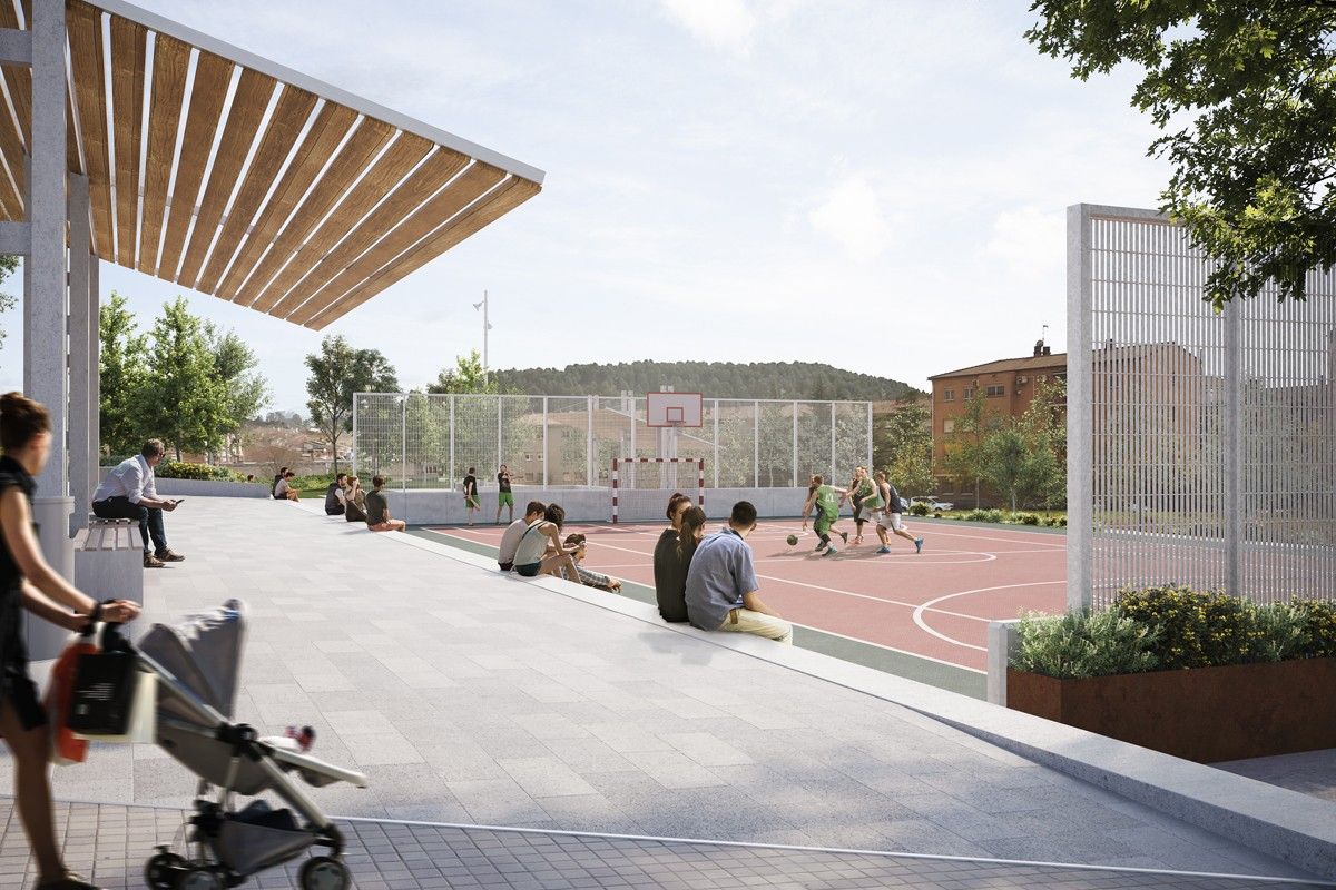 Projecció de la nova pista poliesportiva de Sant Fruitós