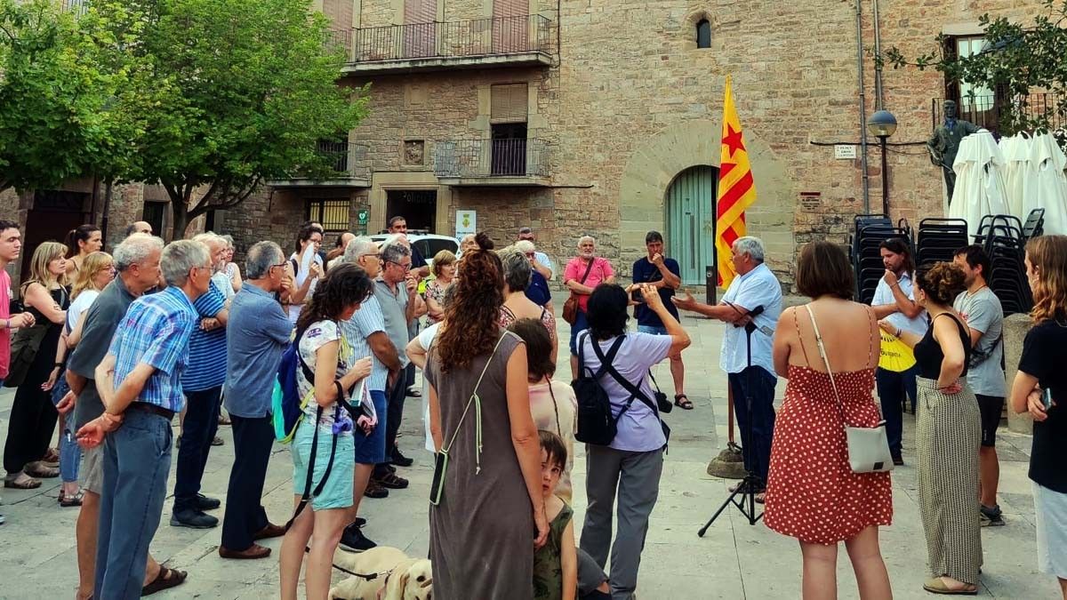 Roda de premsa de la CUP de Santpedor, aquest dimarts