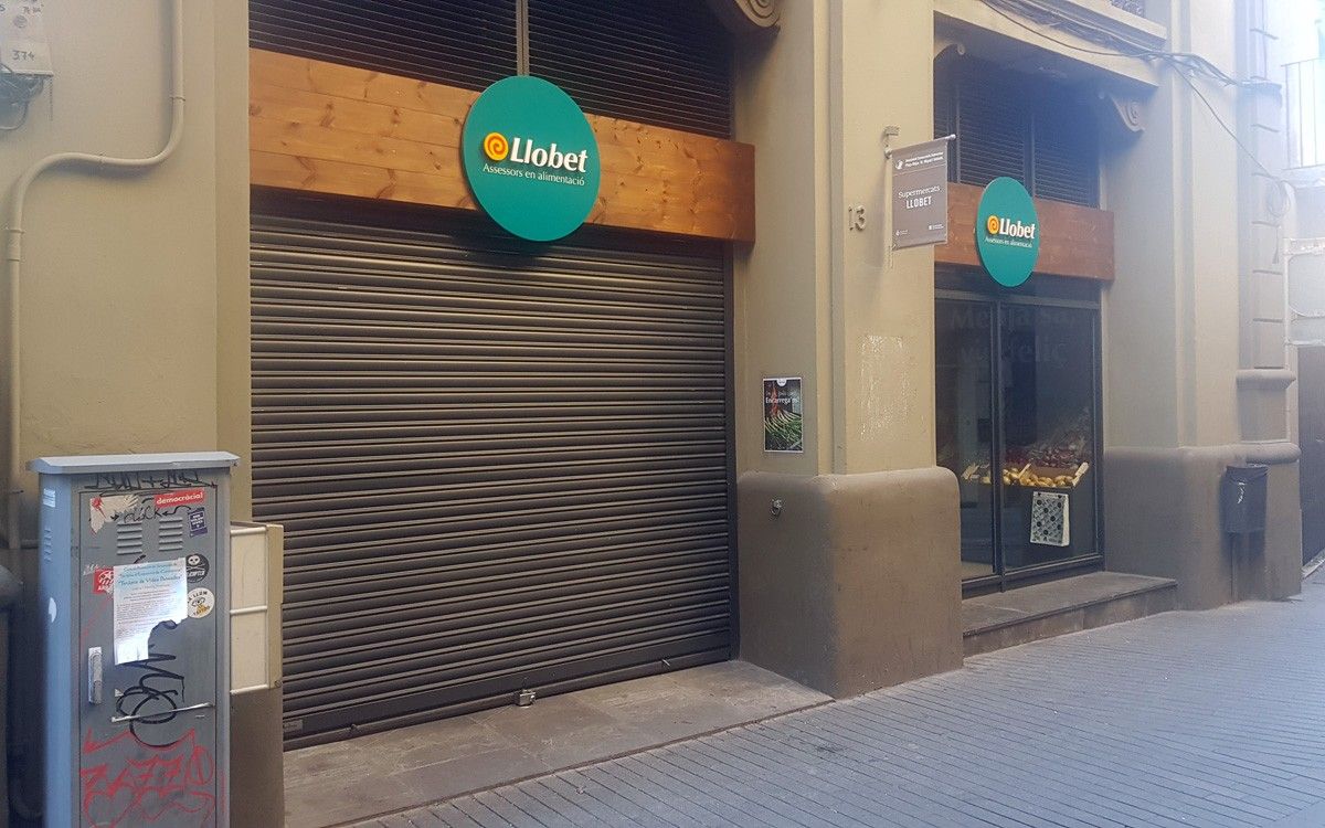 El supermercat Llobet de Sobrerroca va ser un dels establiments afectats