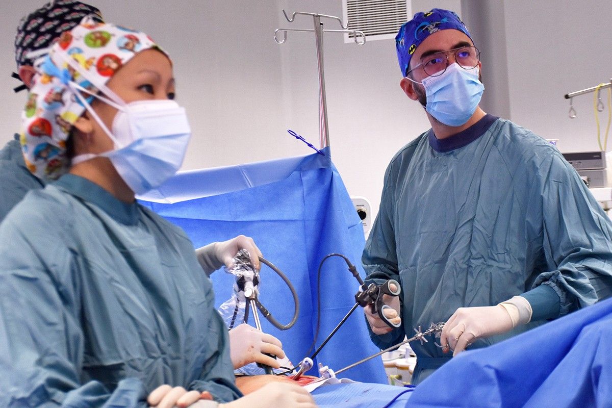 Intervenció quirúrgica amb les pinces de Servocad