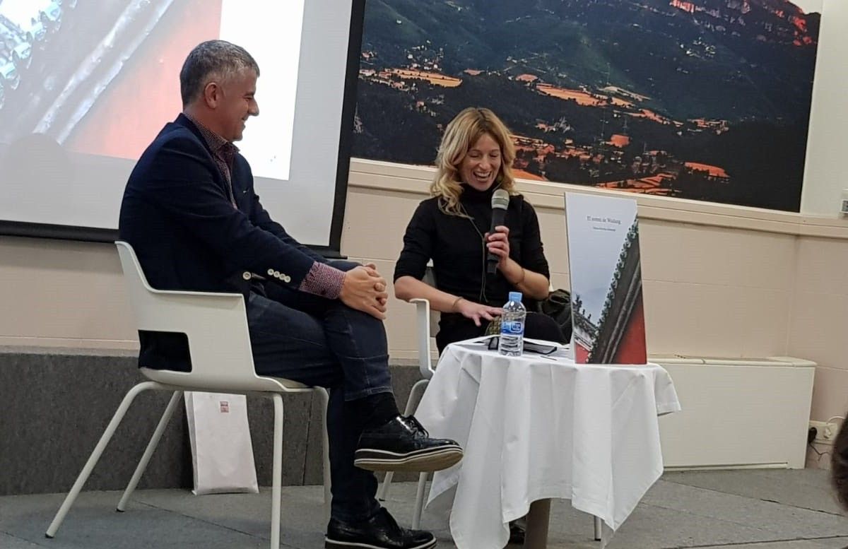 Jordi Vilaseca i Marta Heredia durant la presentació del llibre a la Joviat