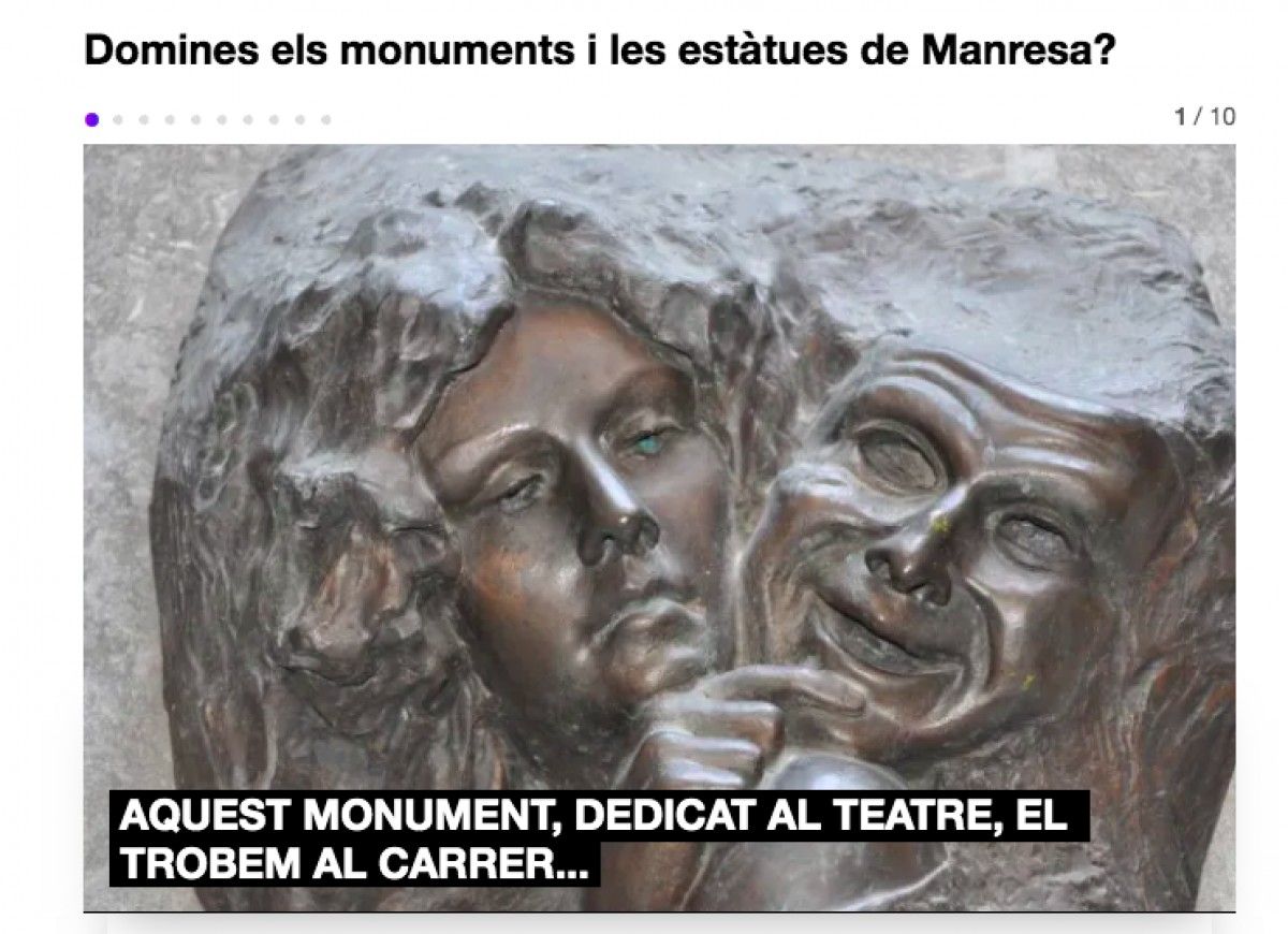 Demostra els teus coneixements sobre monuments i estàtues de Manresa