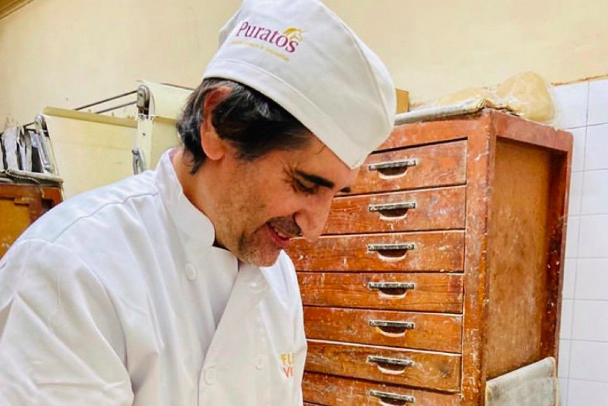 Àngel Vidal, mestre pastisser de la Fleca Vidal de Navàs