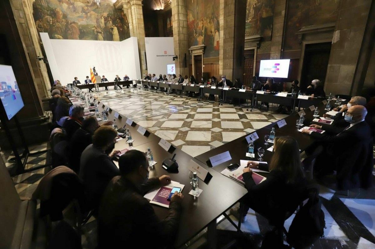 Primera reunió del Pacte Nacional per la Llengua el passat 22 de febrer
