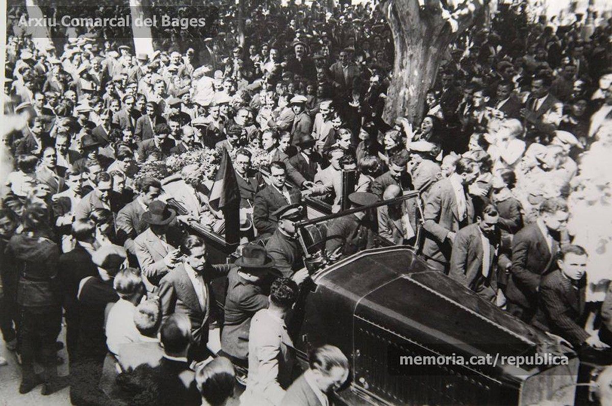 Visita del president Macià a Manresa amb motiu de la commemoració de les Bases de Manresa (7/6/1931)