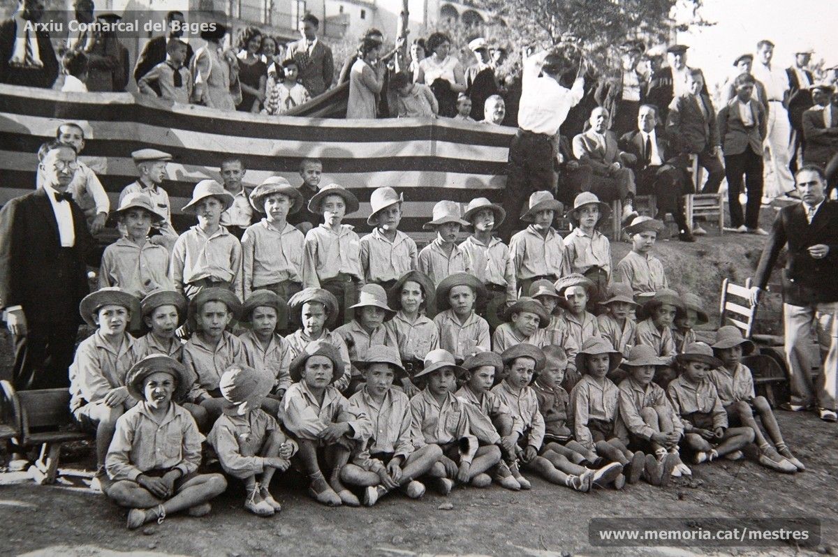 Colònies escolars a Moià organitzades per l’Ajuntament de Manresa (1/4/1931)