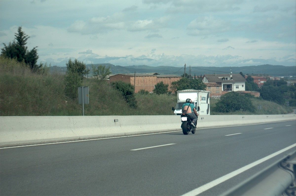 Foto del radar amb la moto a 208 km/h