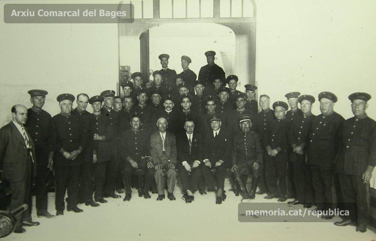 Inauguració del nou parc de bombers, a la plaça dels Infants (10/7/1932)