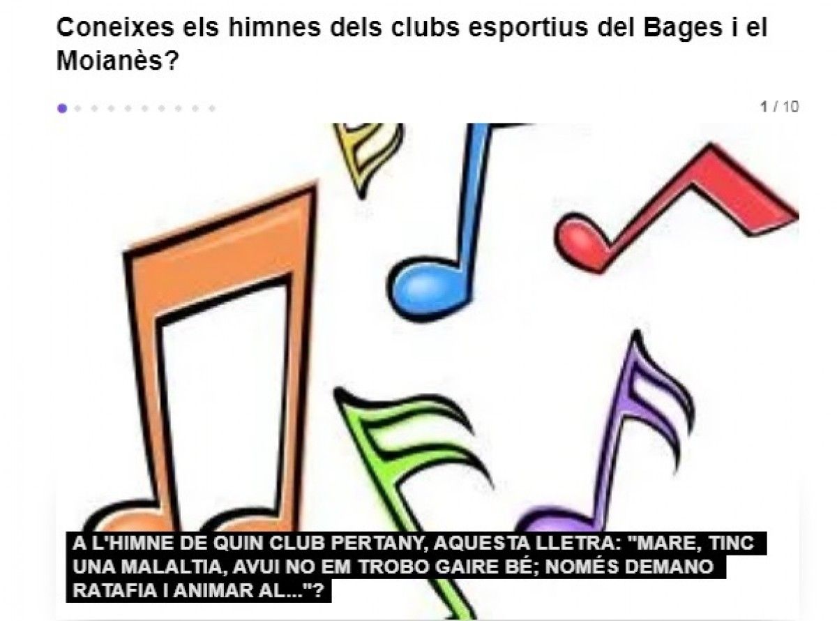 Coneixes els himnes dels clubs esportius del Bages i el Moianès?