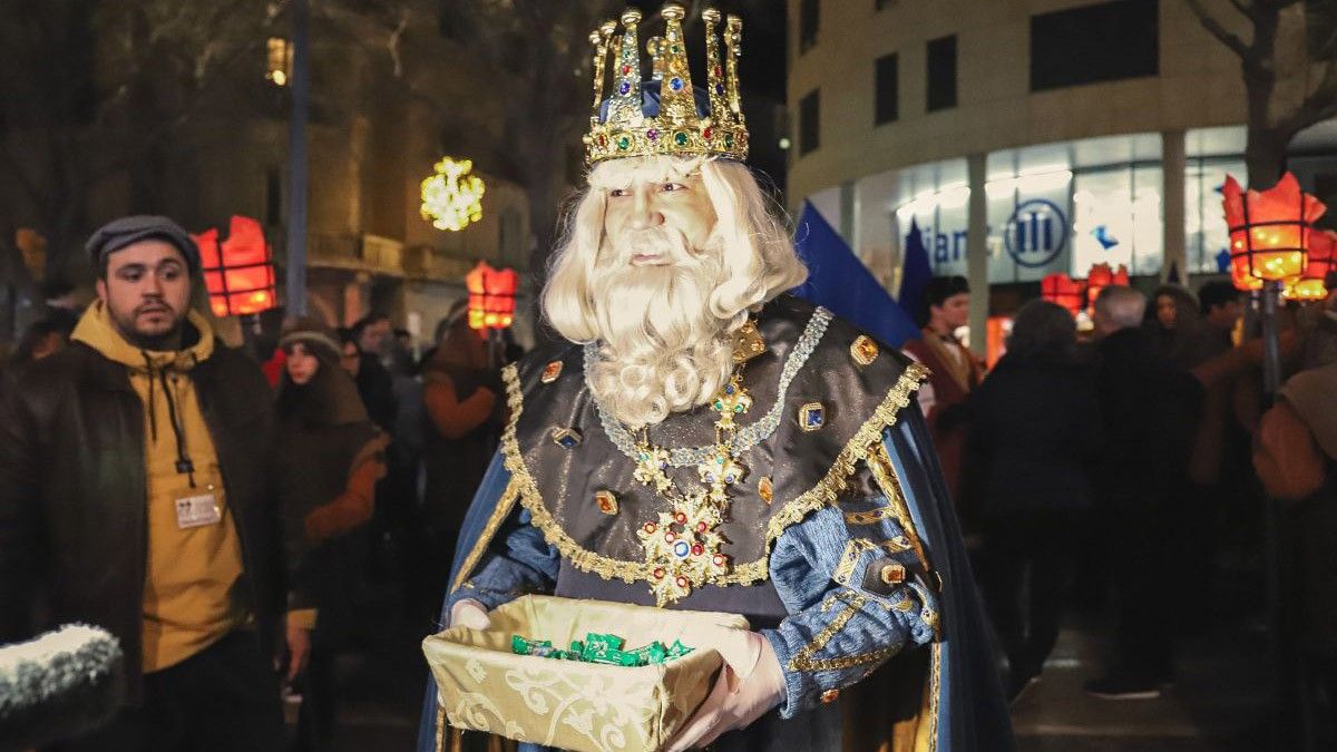 Melcior, en la Cavalcada de Reis de Manresa de 2023