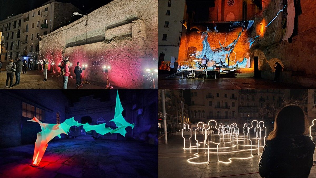 Quatre de les més de trenta propostes artístiques dels Jardins de Llum 2024