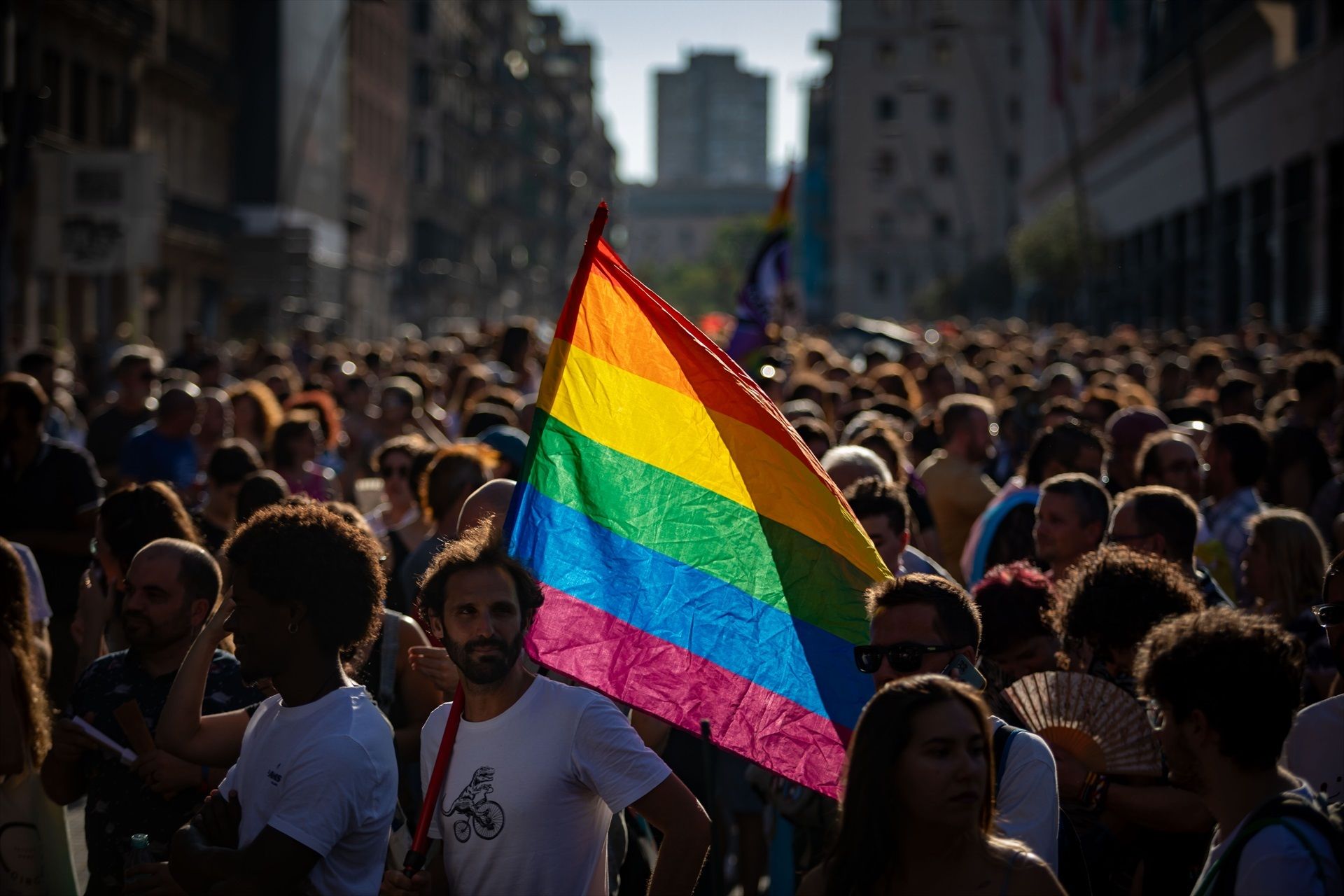 Manifestació a Barcelona a favor dels drets LGTBI, en una imatge de 2023