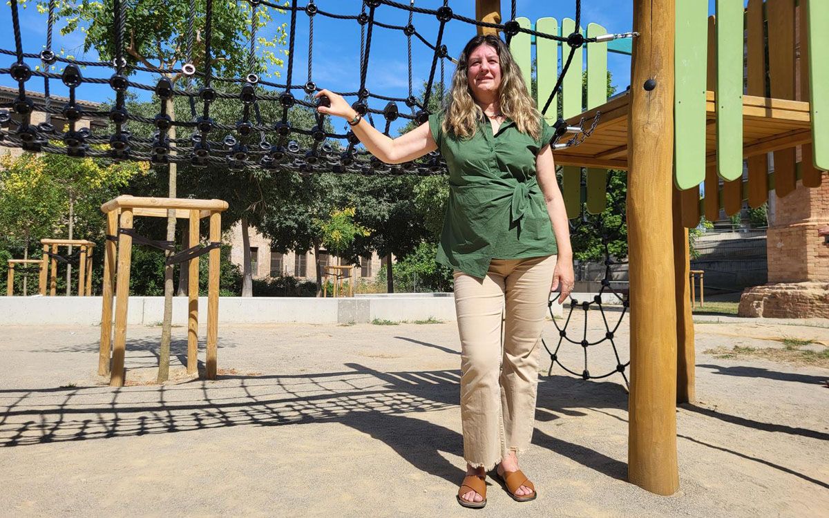 Mariana Romero al remodelat parc de la Font dels Panyos