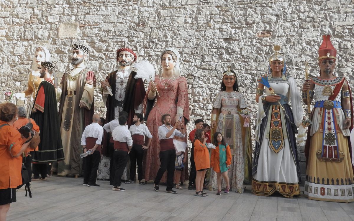 Plantada de gegants a Moià, aquest cap de setmana passat