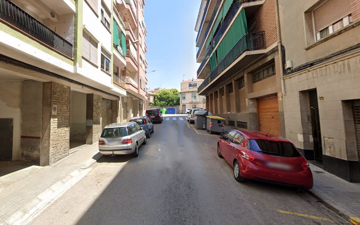 Carrer Lepant de Manresa a l'altura on s'ha produït l'accident