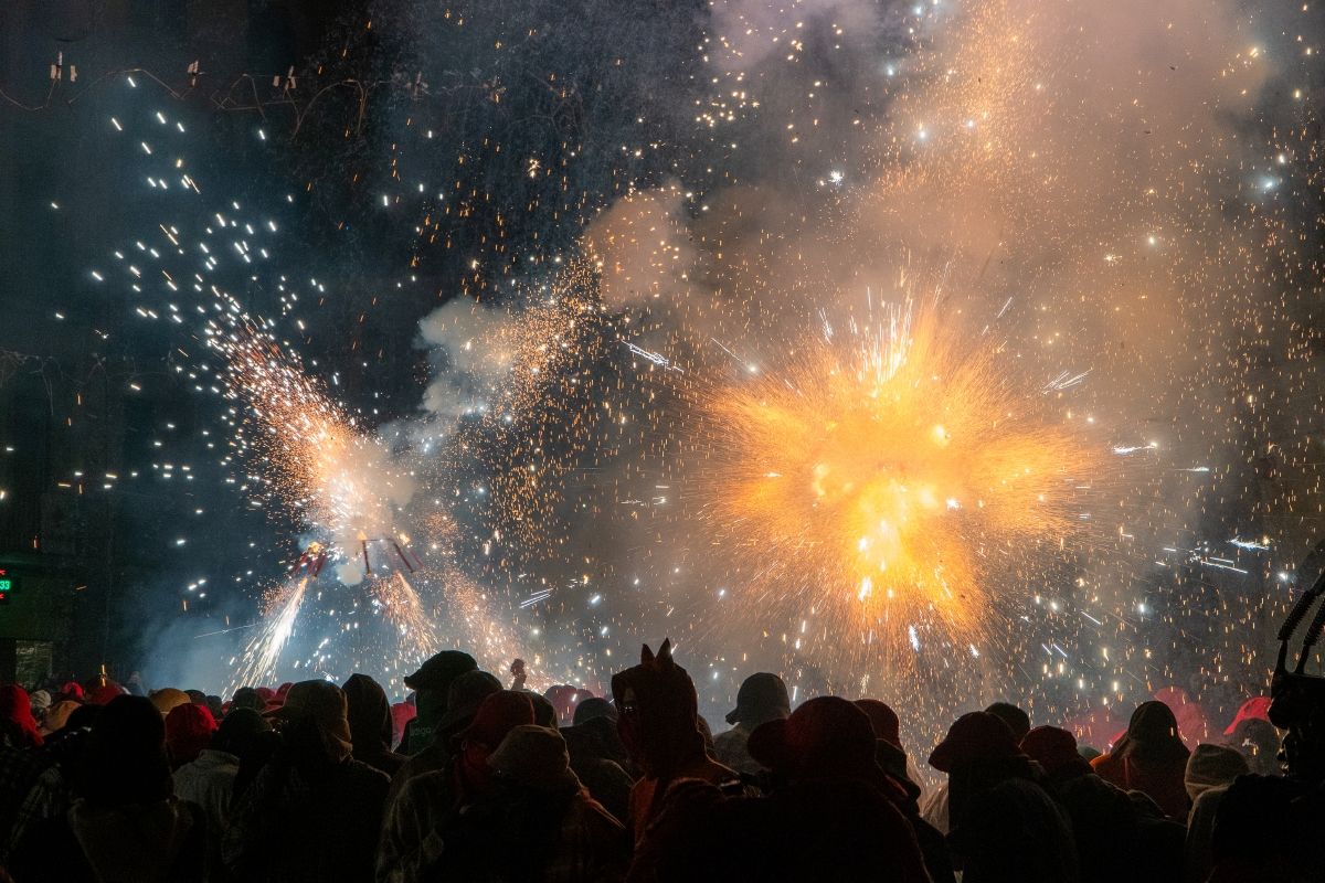 Correfoc de la Festa Major de Manresa. Foto: Hasmukh Kerai