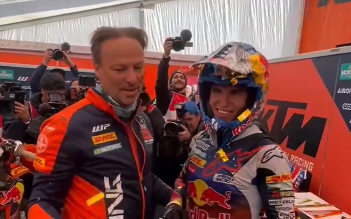 Josep Garcia després de proclamar-se campió del món d'enduro