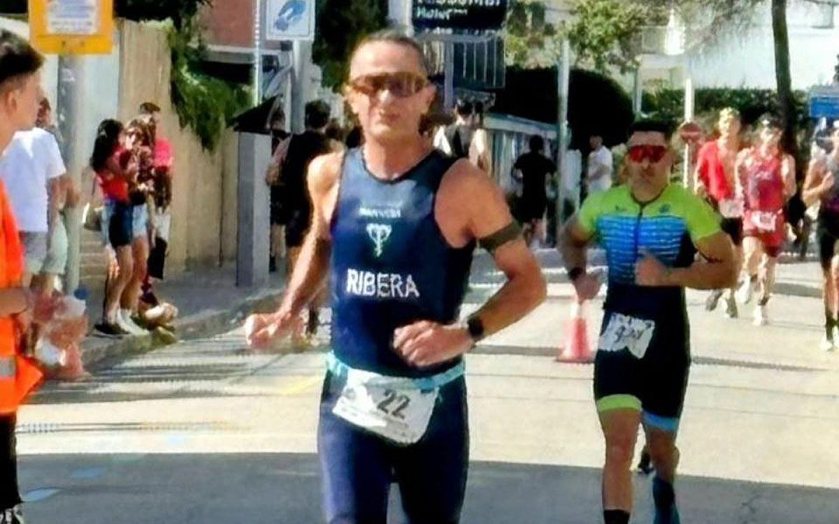 Miquel Ribera durant la Tritour de Tossa de Mar