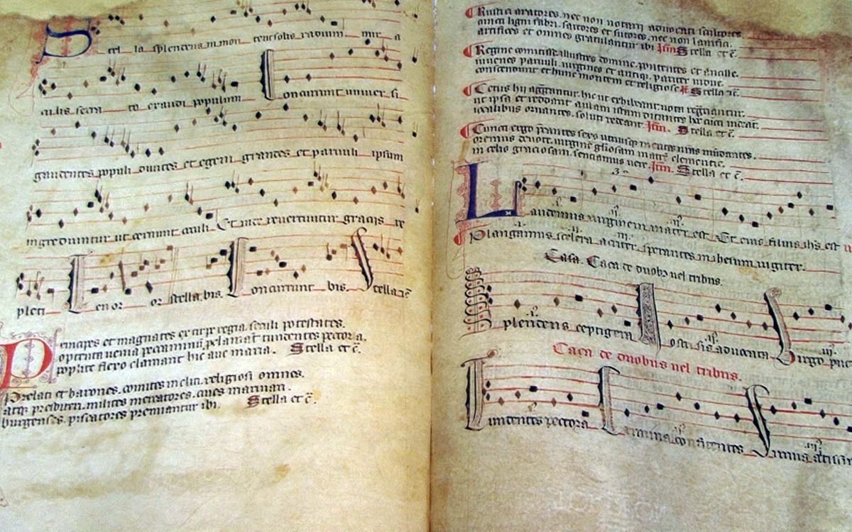 Partitura del «Llibre Vermell de Montserrat»