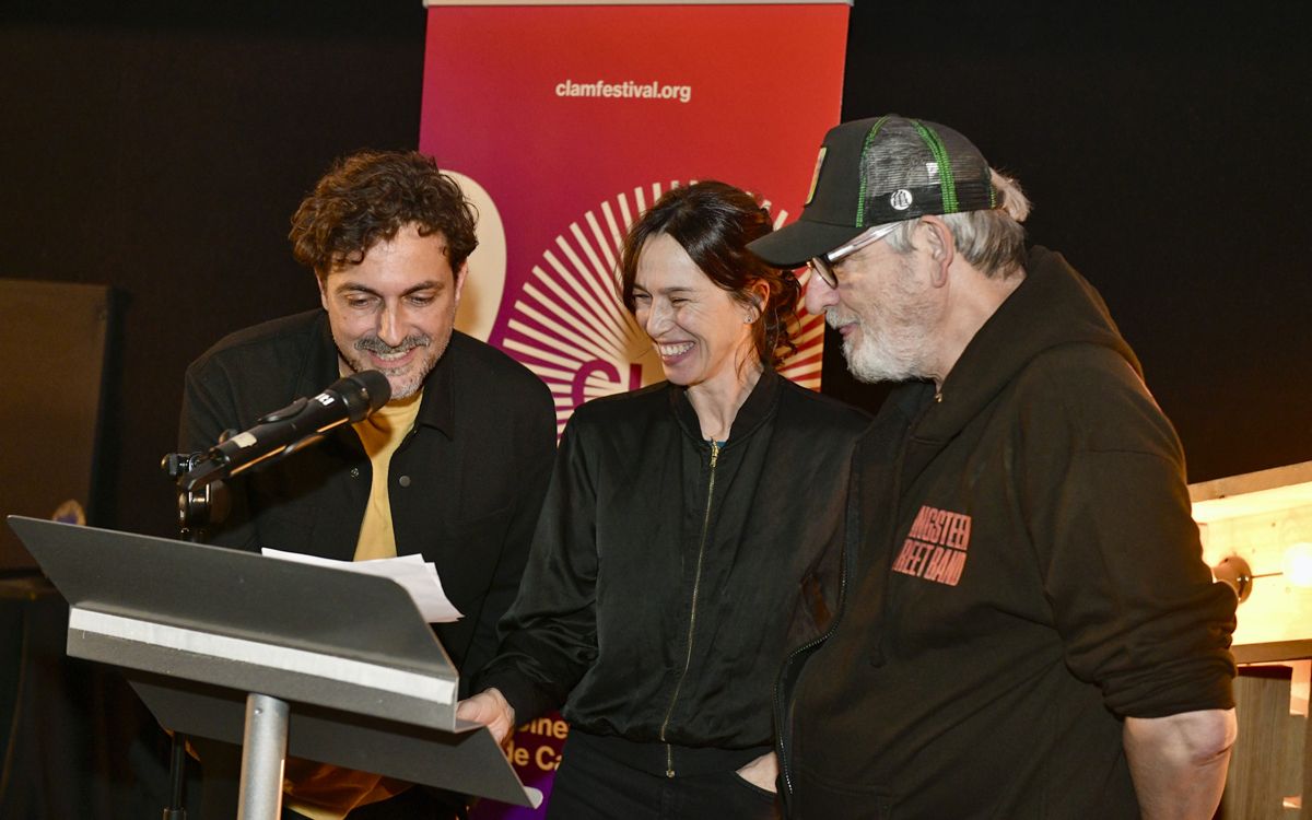 Els membres del jurat de llargmetratges de la Secció Oficial, Alejo Levis, Ariadna Gil i Manuel Huerga