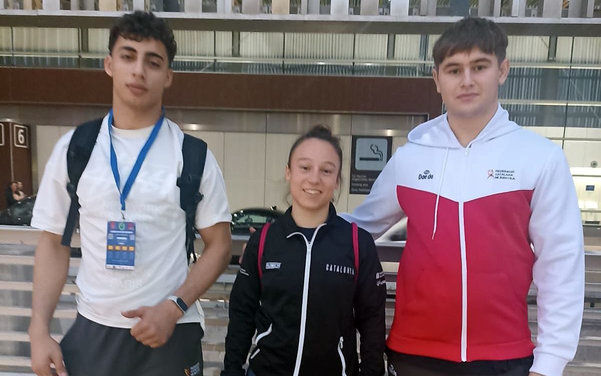 Ahmed Mssahal, Noelia Jardo i Cai Castany, del CT Judo Bages Moianès