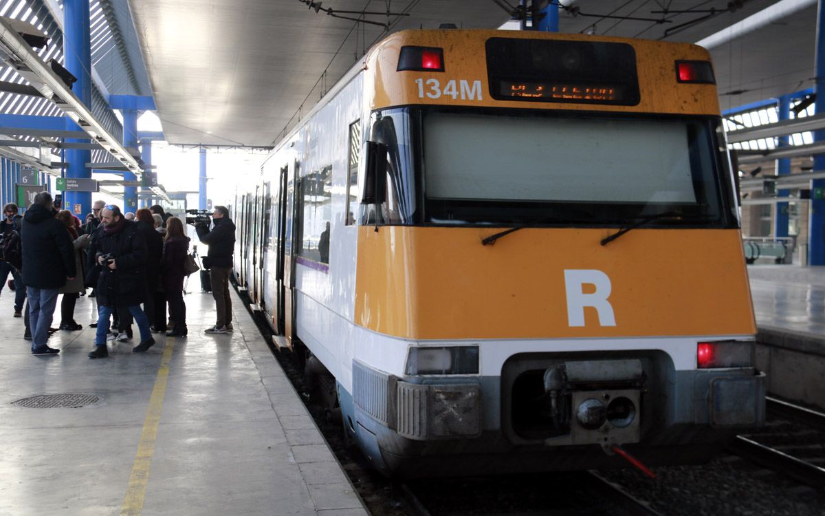 Tren a l'estació de Lleida