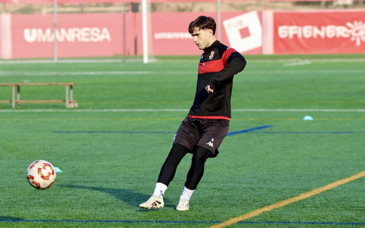 Guifré Bernabeu durant un entrenament del CE Manresa