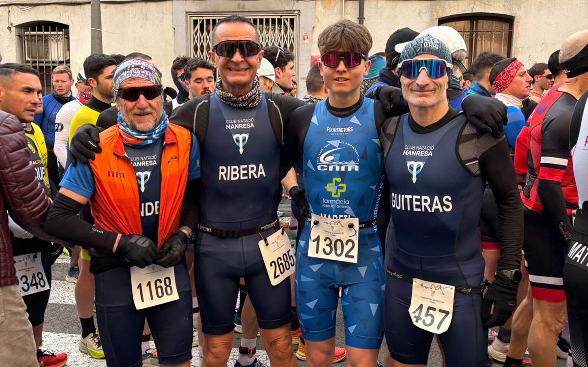 Els quatre representants del CN Manresa al XXVII Duatló de la Garrotxa