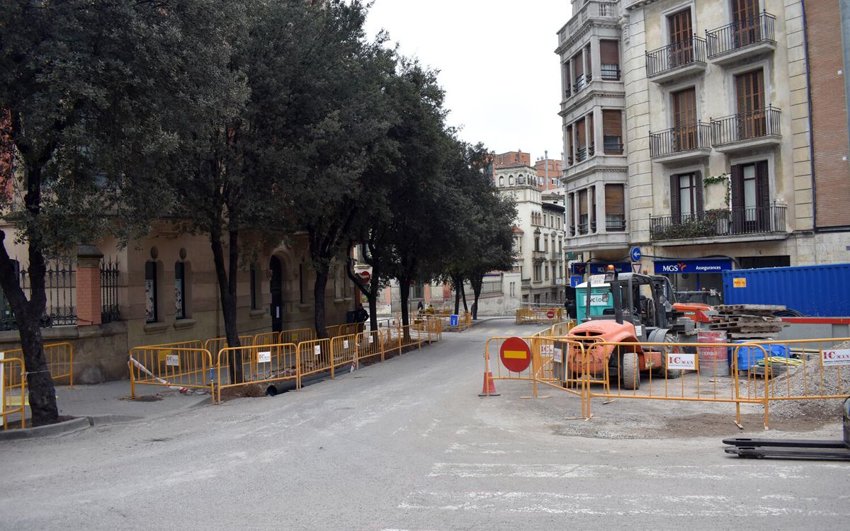 A partir de dilluns el gruix de les obres es desplaça al sector de la plaça Independència