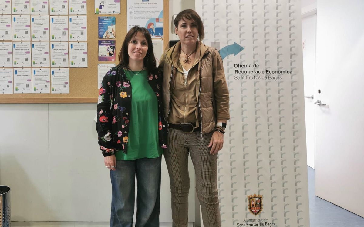 Marijó Aubarell i Carme Cruz, regidores d'Ocupació i Promoció econòmica de Santpedor i Sant Fruitós de Bages