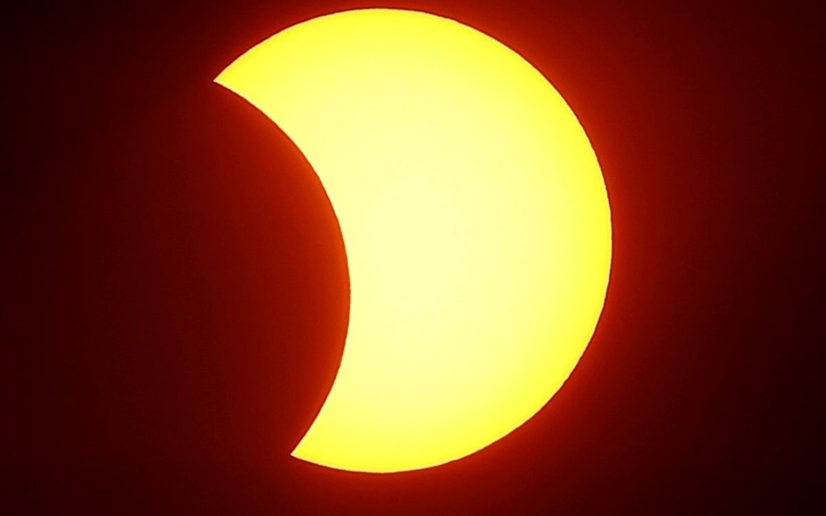 Eclipsi parcial de Sol tal i com es veurà el proper 29 de març