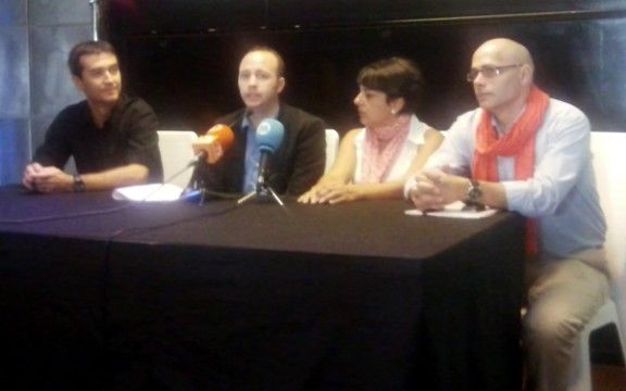 Jaume Arnau, Xavier Padró, Rosaura Querol i Antoni Barroso durant la roda de premsa.