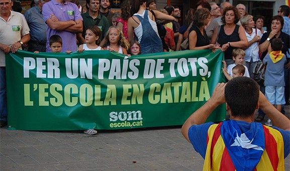 Concentració a favor de l'escola en català celebrada a Igualada el setembre de l'any passat.