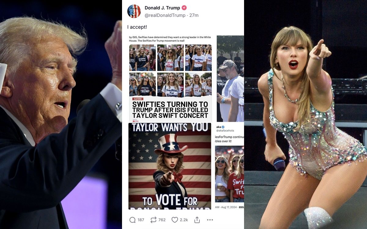 Donald Trump i Taylor Swift, en imatges d'arxiu