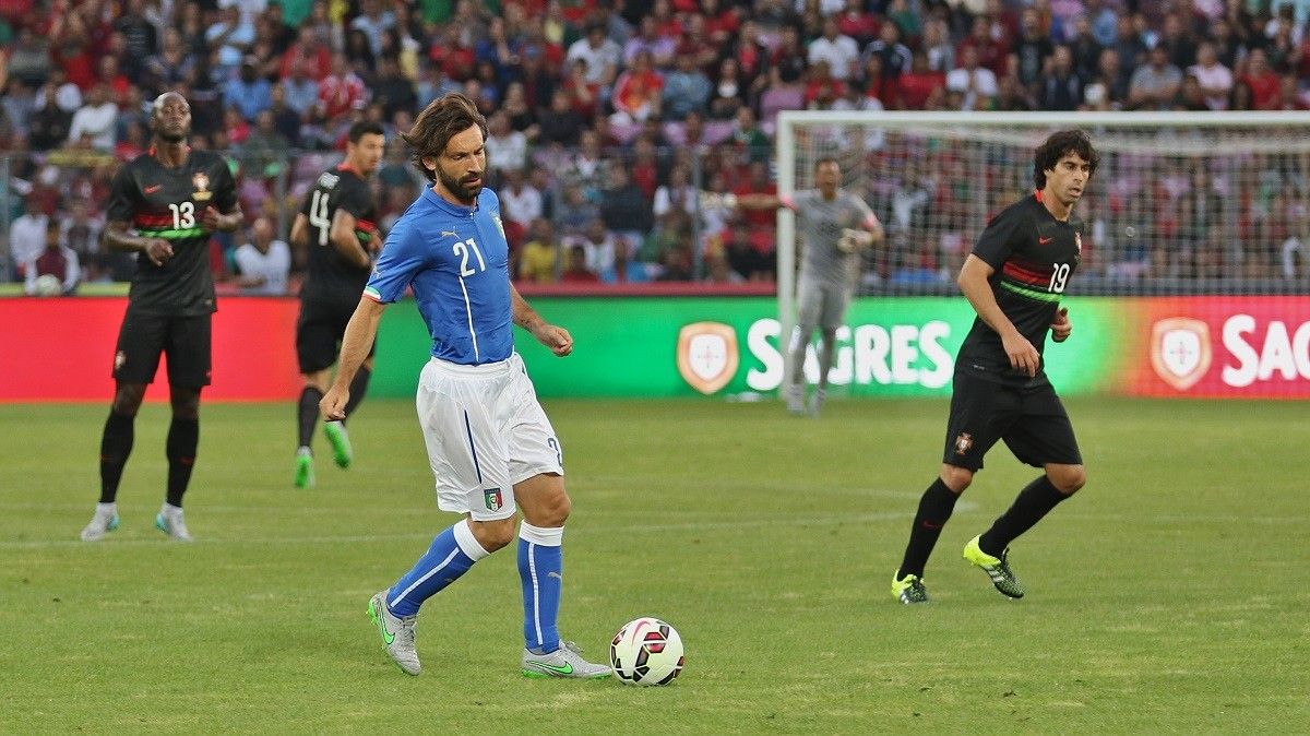 Andrea Pirlo, durant un partit amb la selecció italiana