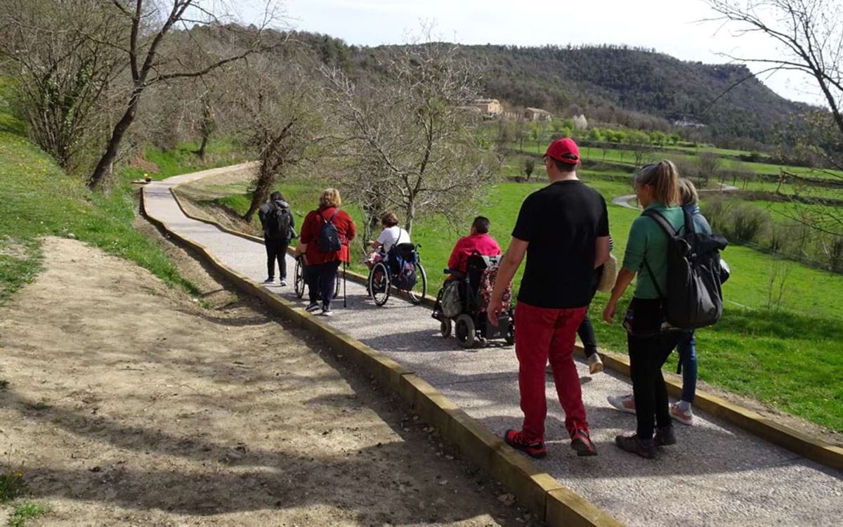 Tram del nou itinerari accessible al Parc del Castell de Montesquiu.