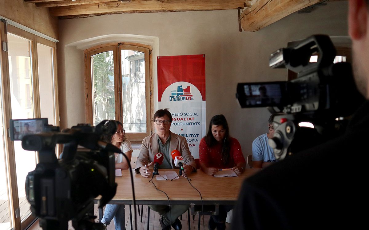 Roda de premsa de presentació de la segona convocatòria de la Comunalitat de Vic.