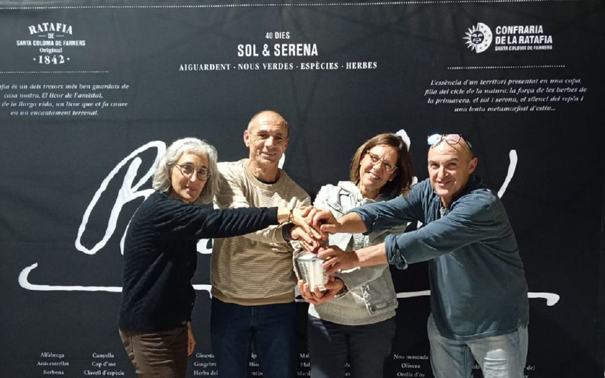 Joan Mas i Jaume Guinovart, premiats amb la segona posició del concurs de la Festa de la Ratafia de Santa Coloma de Farners.