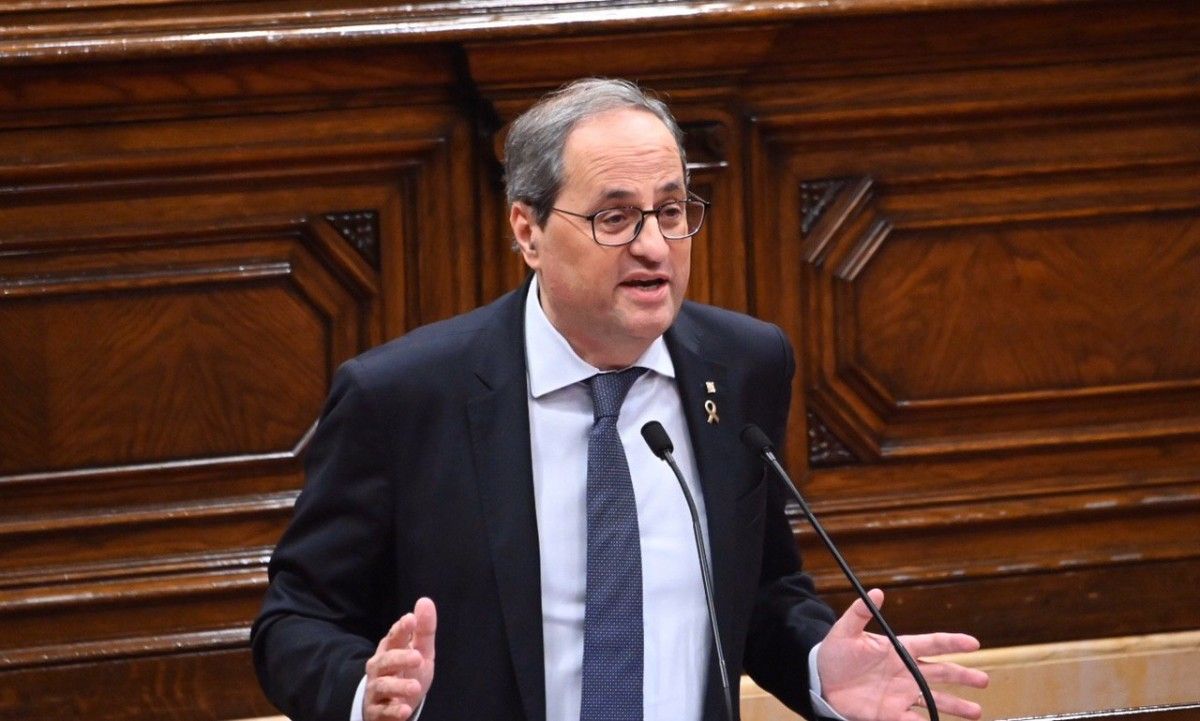 El president de la Generalitat, Quim Torra, al Parlament